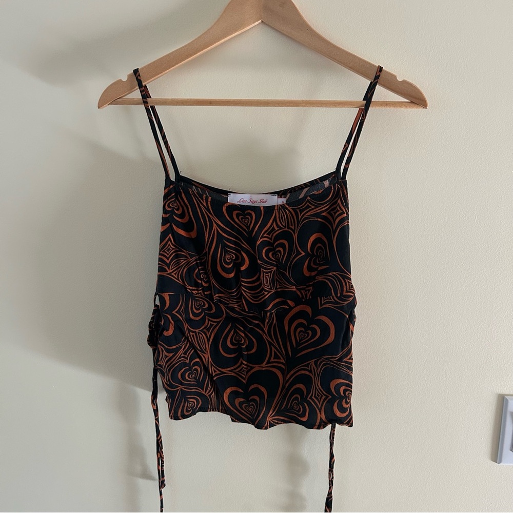 Lisa Says Gah Black and Orange Tank Top